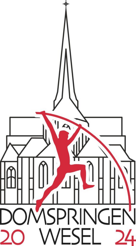 a person holding a pole in front of a church